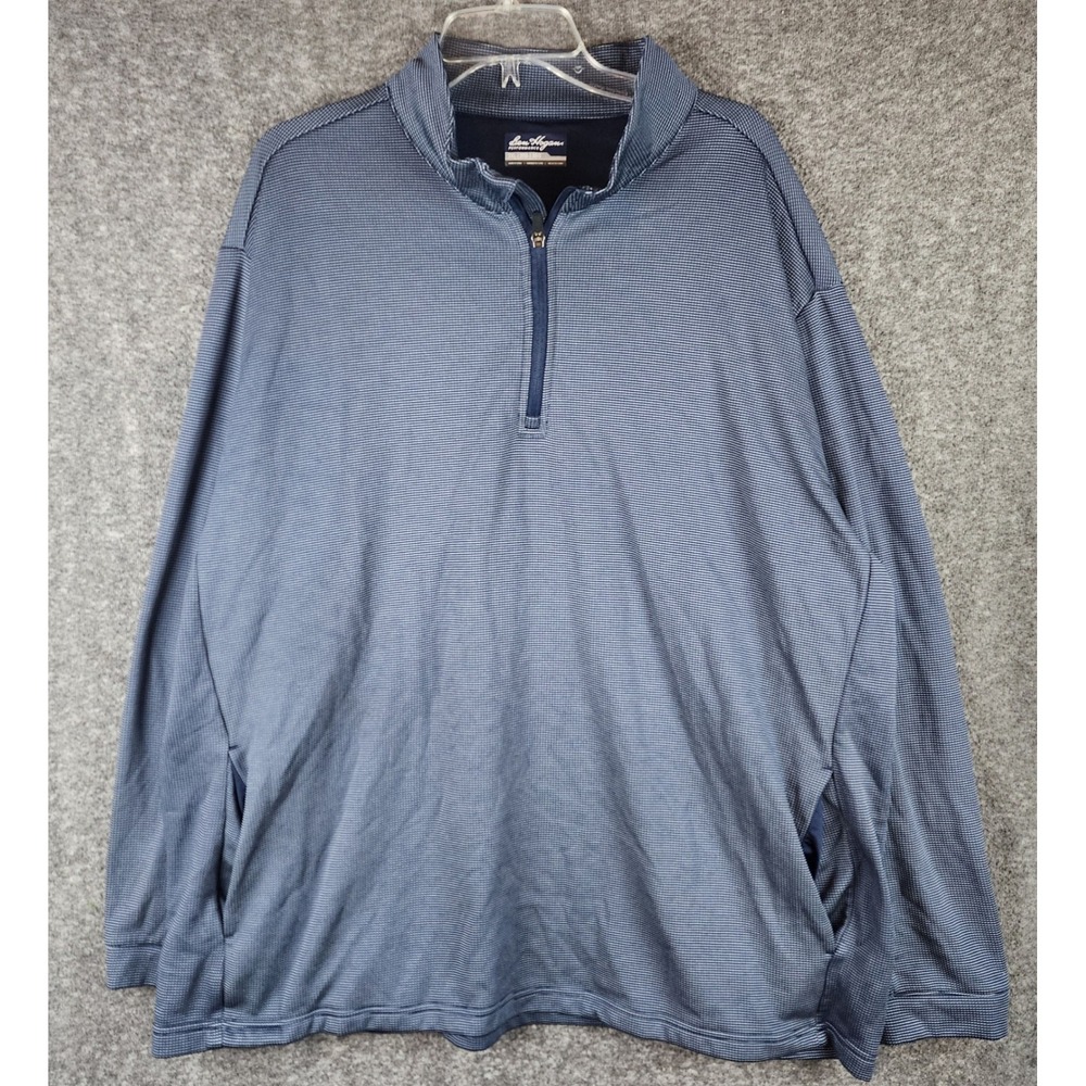 Ben Hogan Pullover Mens 3XL Performance Navy Blue 1/4 Zip Golf EUC